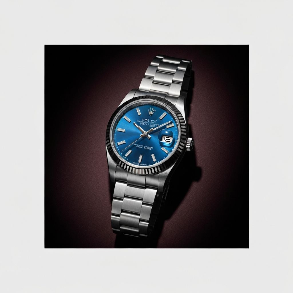 Win Dit Blauwe Rolex Datejust Horloge